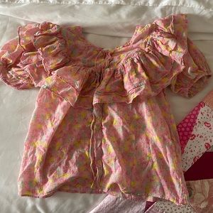 Love shack fancy cotton floral top